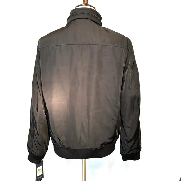 Tommy Hilfiger Men's Black Bomber Jacket, Water and Wind Resistant, Size M - Picture 6 of 14